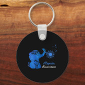 Porte-clés Tu Alopecia Mois de sensibilisation Costume Dandel (Recto)