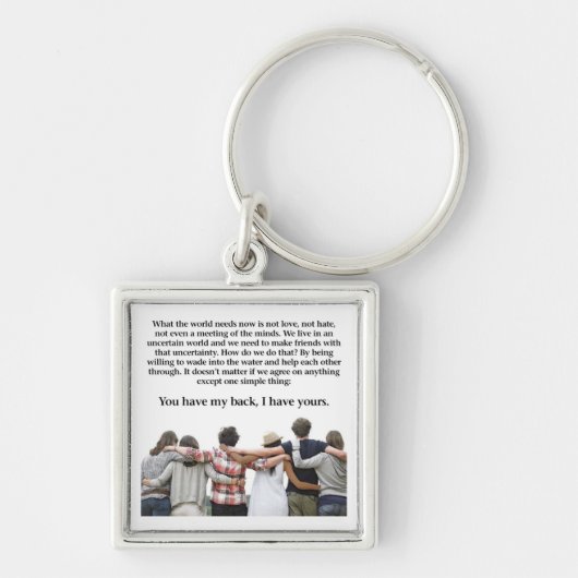Porte-clés Tu as mon dos, j'ai le tien (Devant)