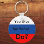 Porte-clés Tu Donne, Moi Vodka, Da ? (Recto)