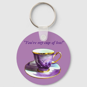 Porte-clés "tu es ma tasse de thé !" amour cosy