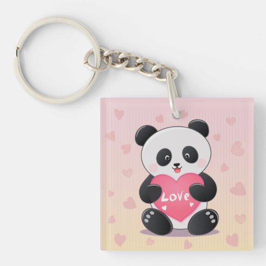 Porte-clés Tu Es Mon Amour Panda-mique (Devant)