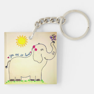 Porte-clés "Tu es si aimé" Porte - clé éléphant