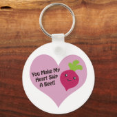 Porte-clés Tu Fais Sauter Mon Coeur À Une betterave (Recto)