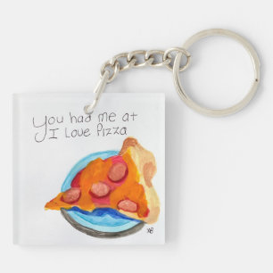 Porte-clés Tu m'as eu à I Love Pizza