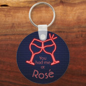 Porte-clés Tu m'as eu à Rosé (Recto)