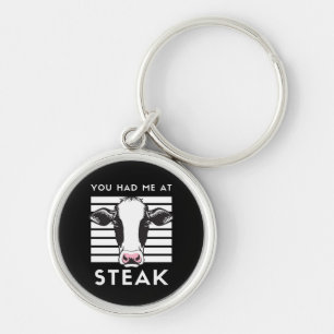 Porte-clés Tu M'As Eu À Steak Funny Cow