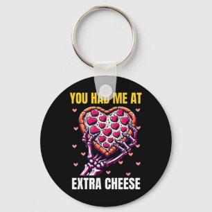 Porte-clés Tu M'as Eu Avec Extra Fromage Rose Pizza Saint Val