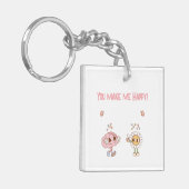 Porte-clés Tu Me Rends Heureux ! Émoticônes joyeuses personna (Devant gauche)