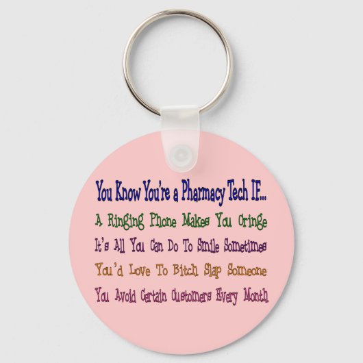Porte-clés Tu sais que tu es une TECH PHARMACIE SI... (Recto)