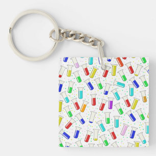Porte-clés Tubes à essai en verre de dessin animé
