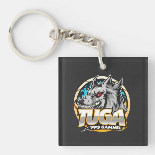 Porte-clés TUGA Wolf Gaming Logo Esports Style (Devant)