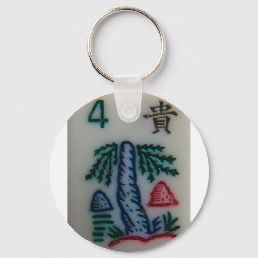 Porte-clés Tuile de fleurs (Recto)