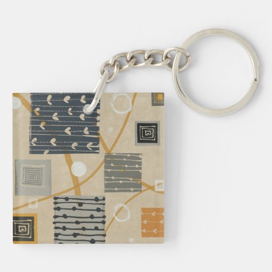 Porte-clés Tuiles graphiques (Dos)