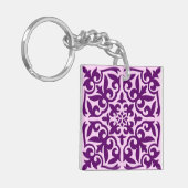 Porte-clés Tuiles marocaines - violet et orchidée (Devant gauche)
