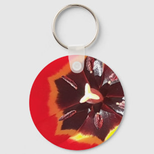 Porte-clés Tulipe rouge écarlate