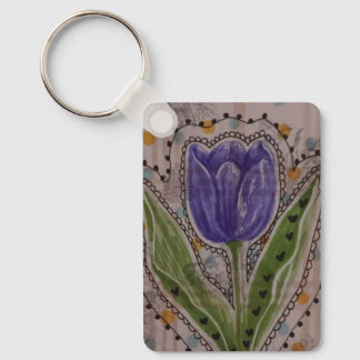 Porte-clés Tulipe Violette
