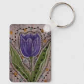 Porte-clés Tulipe Violette (Verso)