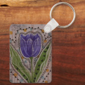 Porte-clés Tulipe Violette (Verso)