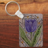 Porte-clés Tulipe Violette (Recto)