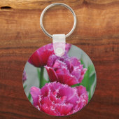 Porte-clés Tulipes à perroquets roses (Recto)