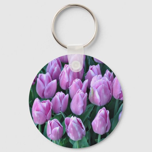 Porte-clés Tulipes à ressort pourpre (Recto)