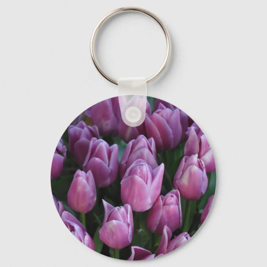 Porte-clés Tulipes à ressort pourpre (Recto)