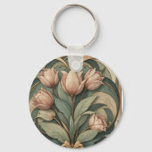 Porte-clés Tulipes Art Déco (Verso)