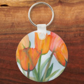 Porte-clés Tulipes d'agrumes orange (Recto)