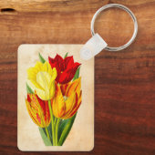 Porte-clés Tulipes de printemps (Verso)