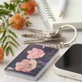 Porte-clés Tulipes en fleurs mignonnes -Personnalisées (Devant droit)