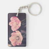 Porte-clés Tulipes en fleurs mignonnes -Personnalisées (Dos)