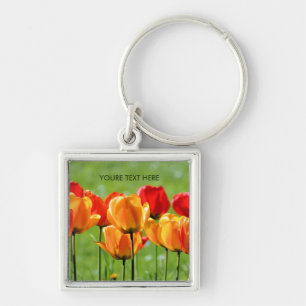 Porte-clés Tulipes jaunes et rouges
