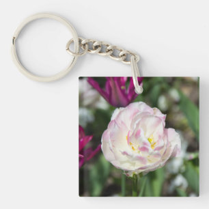 Porte-clés Tulipes rose vif par jour ensoleillé