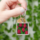 Porte-clés Tulipes rouges (main)