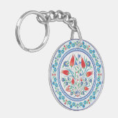 Porte-clés Tulipes Rouges Mariage Thème Design Turc (Devant gauche)