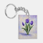 Porte-clés Tulipes violettes (Devant gauche)