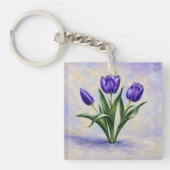 Porte-clés Tulipes violettes (Devant)