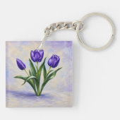 Porte-clés Tulipes violettes (Dos)