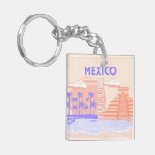 Porte-clés Tulum, Art de voyage, Art rétro (Devant gauche)
