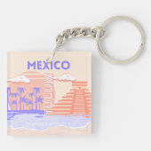 Porte-clés Tulum, Art de voyage, Art rétro (Dos)