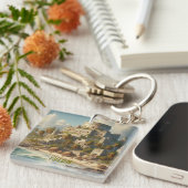 Porte-clés Tulum Mexico Vintage voyage paysager (Devant Droit)