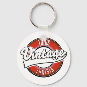 Porte-clés Tunis Tunisia vintage style logo