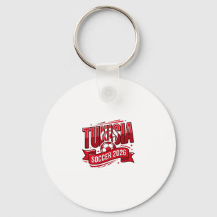 Porte-clés Tunisie Football 2026 Football Gras Pays Typograph
