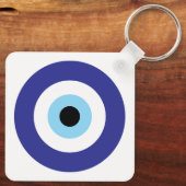 Porte-clés Turc Evil Eye Blue Mati symbole de la chance charm (Verso)