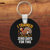Porte-clés Turkey Trot Thanksgiving Running I Trained Zero Da (Recto)