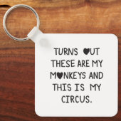 Porte-clés Turns out these are my monkeys & this is my circus (Recto)