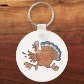 Porte-clés turquie drôle effrayée (Recto)