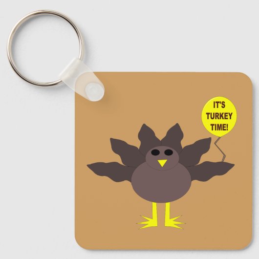 Porte-clés Turquie Heure Thanksgiving Custom (Recto)