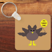 Porte-clés Turquie Heure Thanksgiving Custom (Recto)