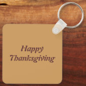 Porte-clés Turquie Heure Thanksgiving Custom (Verso)